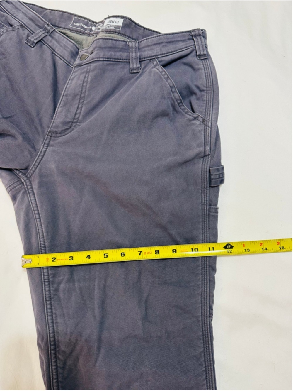Carhartt Women’s 12 Regular Loose Fit Fleece Lined Canvas Carpenter Work Pants - Picture 12 of 13